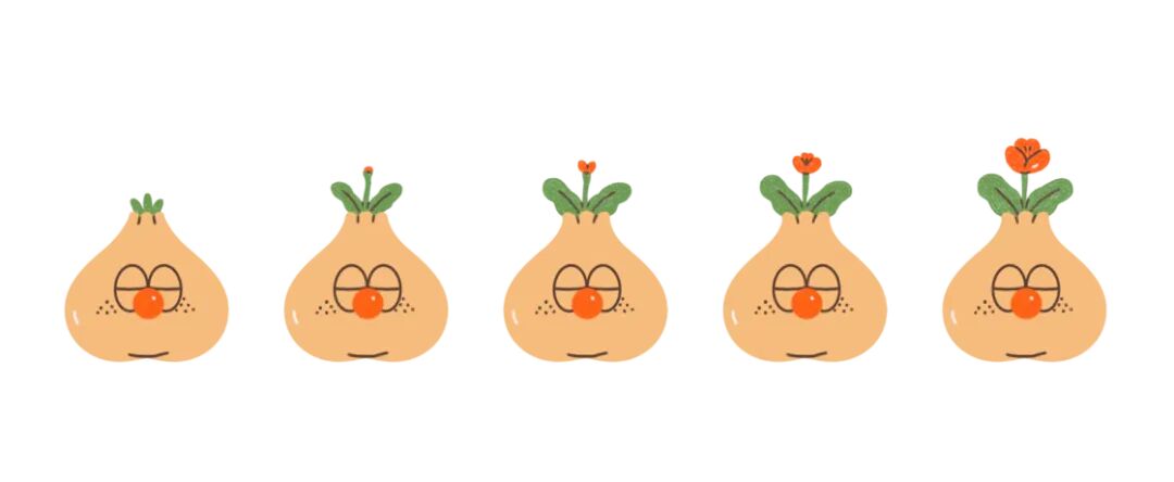 卡通洋葱角色成长序列图