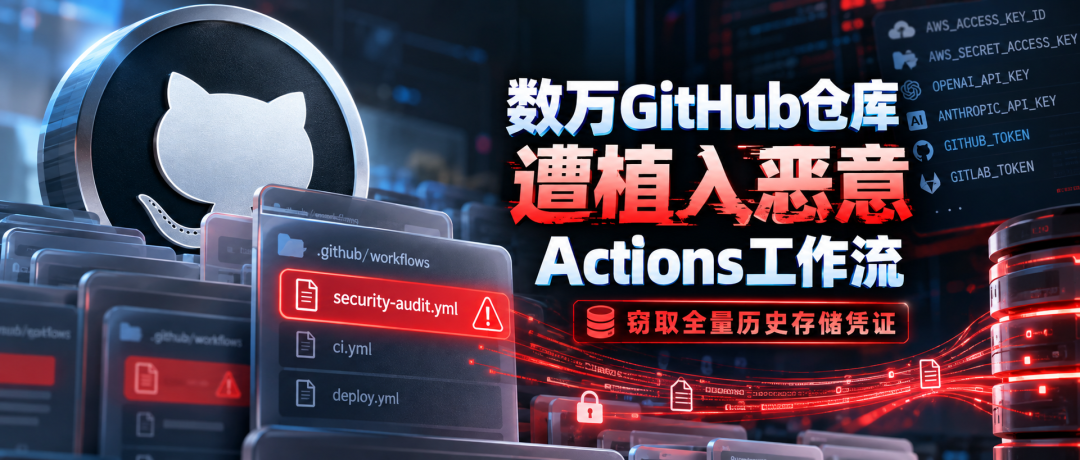 GitHub恶意Actions工作流窃取凭证威胁图