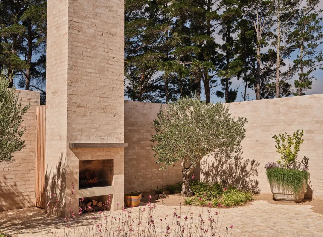 庭院烟囱壁炉细部