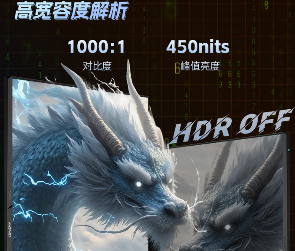 AMZFAST显示器对比度与亮度参数图