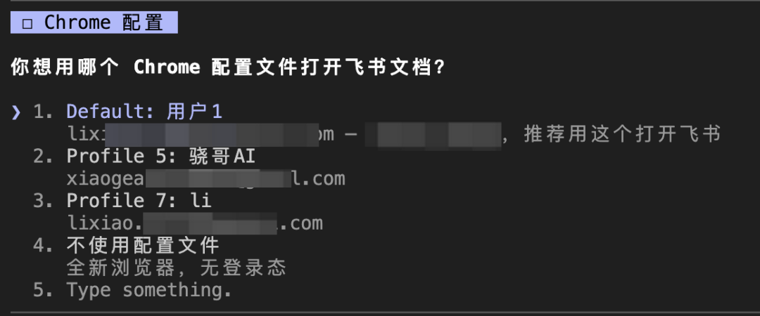 Browser-use提示选择Chrome配置文件