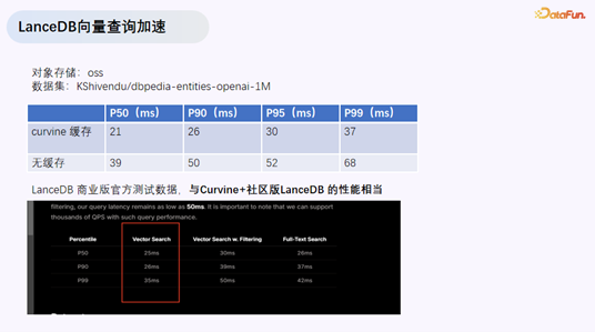 LanceDB向量查询加速性能对比数据
