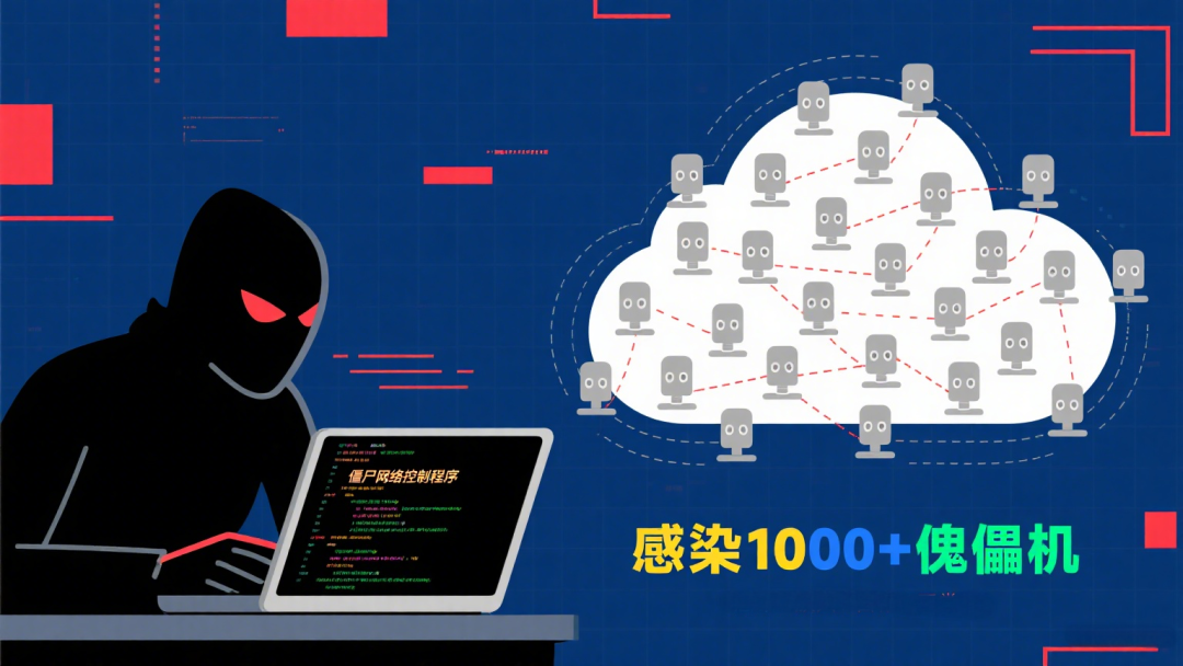 僵尸网络示意图