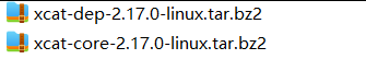 xcat 软件包压缩文件列表，包含 xcat-core 和 xcat-dep 的 tar.bz2 文件