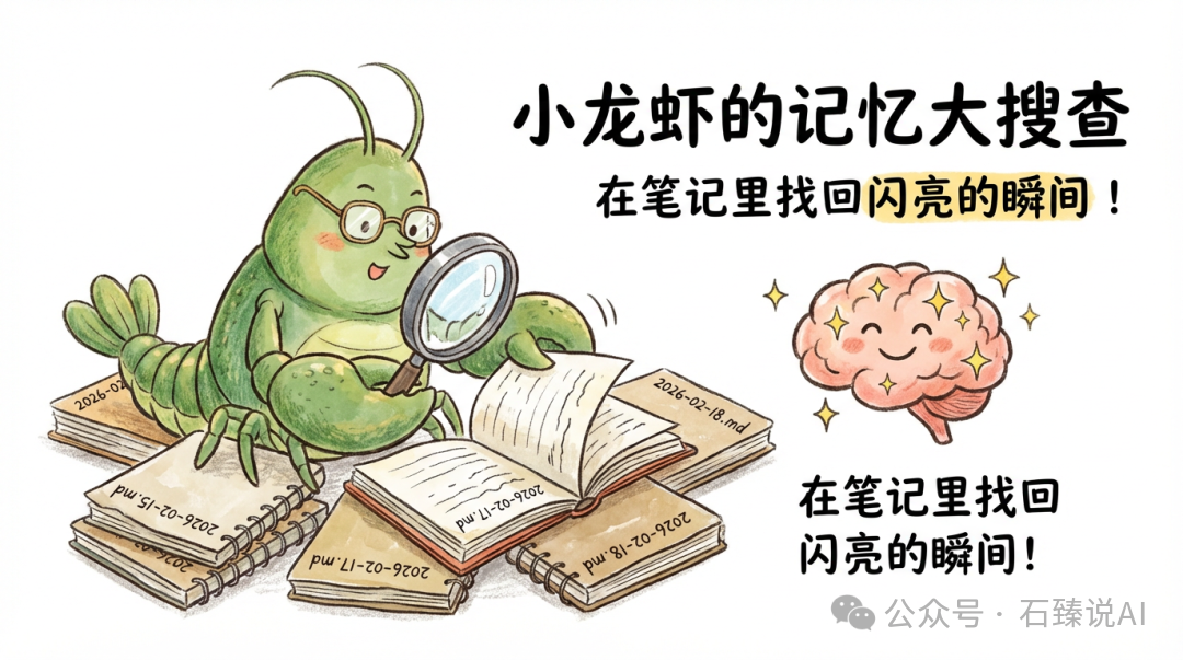 知识记忆搜索卡通插画