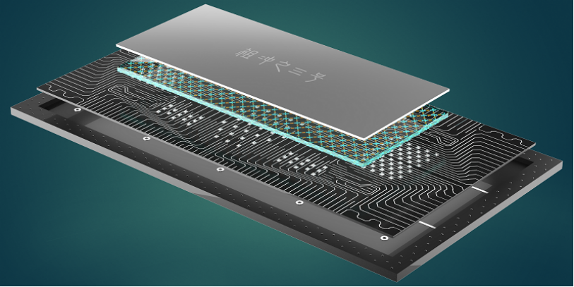 祖冲之三号量子处理器内部结构示意图
