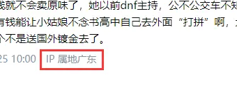网络评论IP属地显示截图