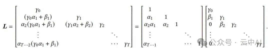 指数梯形规则诱导的结构化掩码矩阵