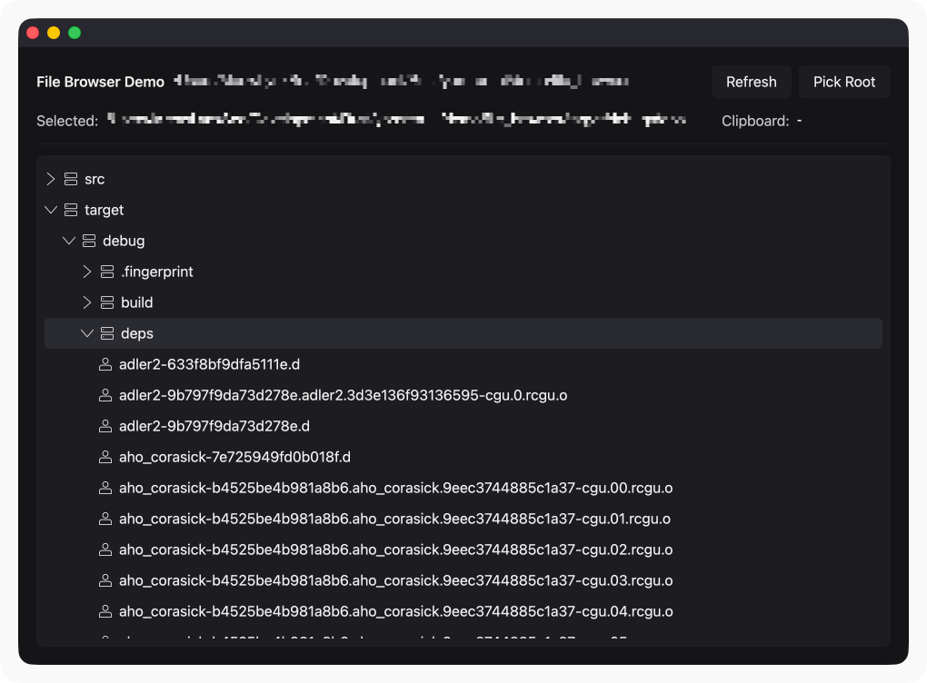 文件浏览器演示树形控件与虚拟列表