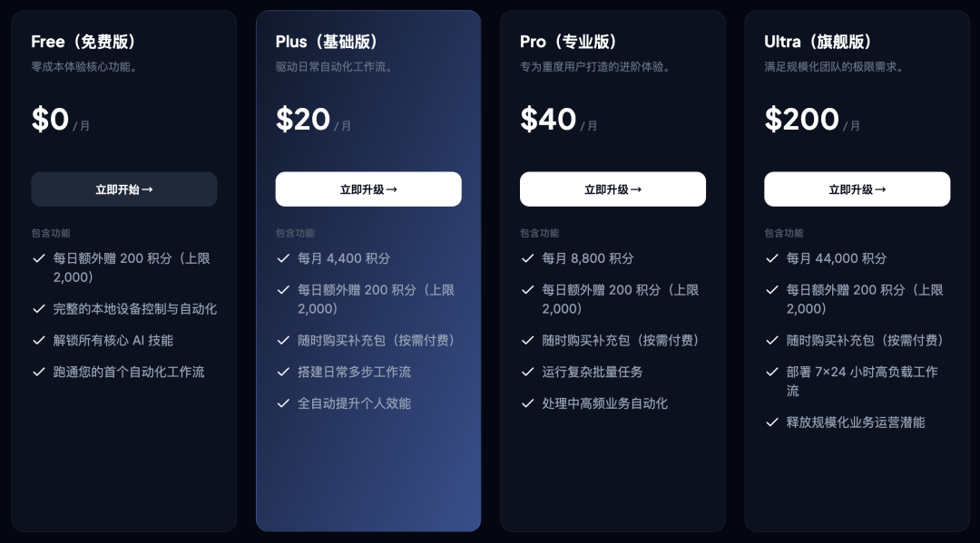 EasyClaw产品订阅套餐价格表