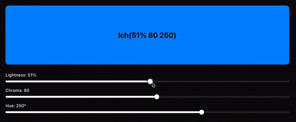LCH色彩空间参数调整示例