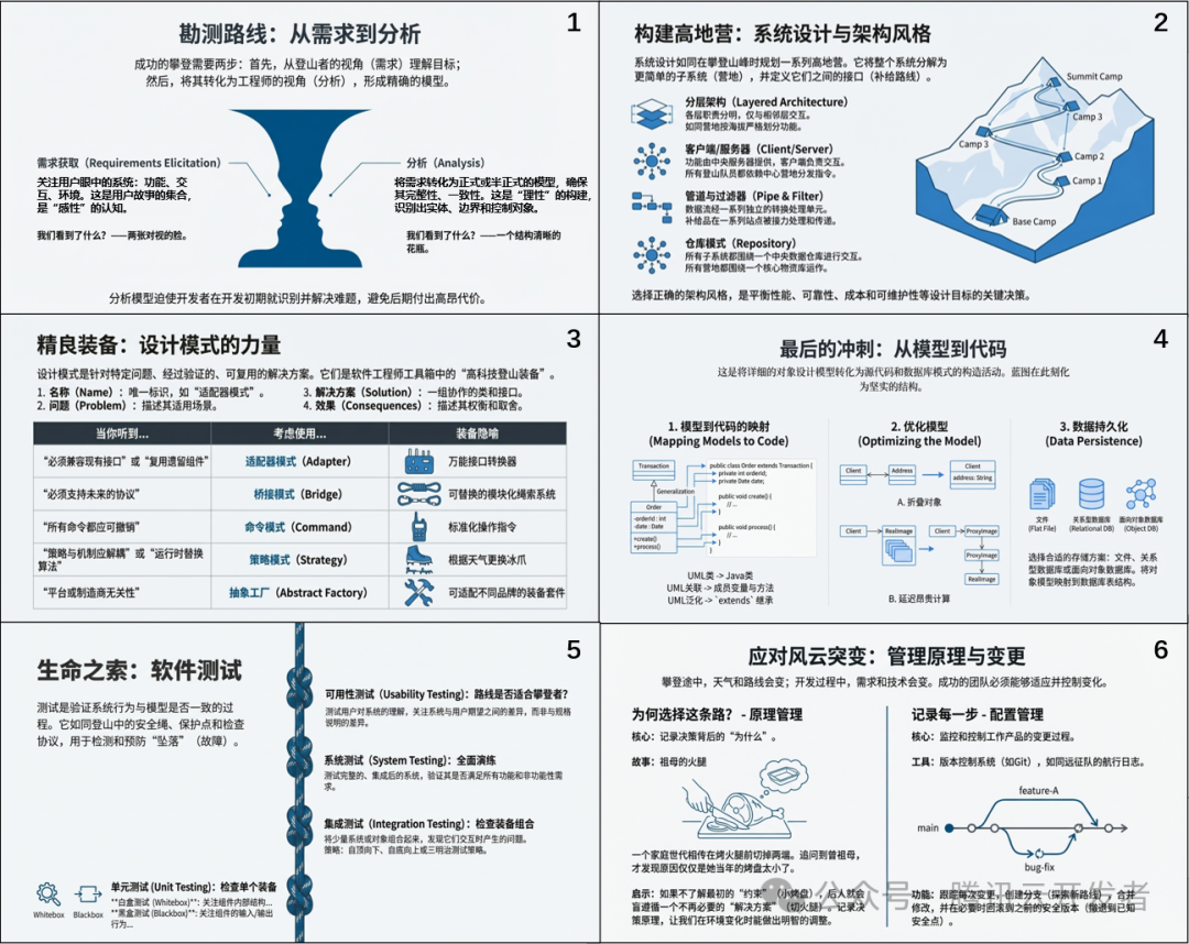 软件开发核心流程的六个模块