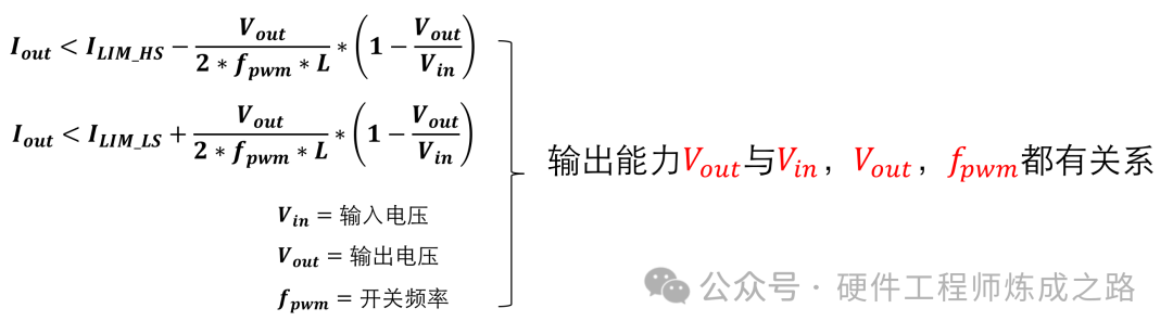 输出电流限制公式总结