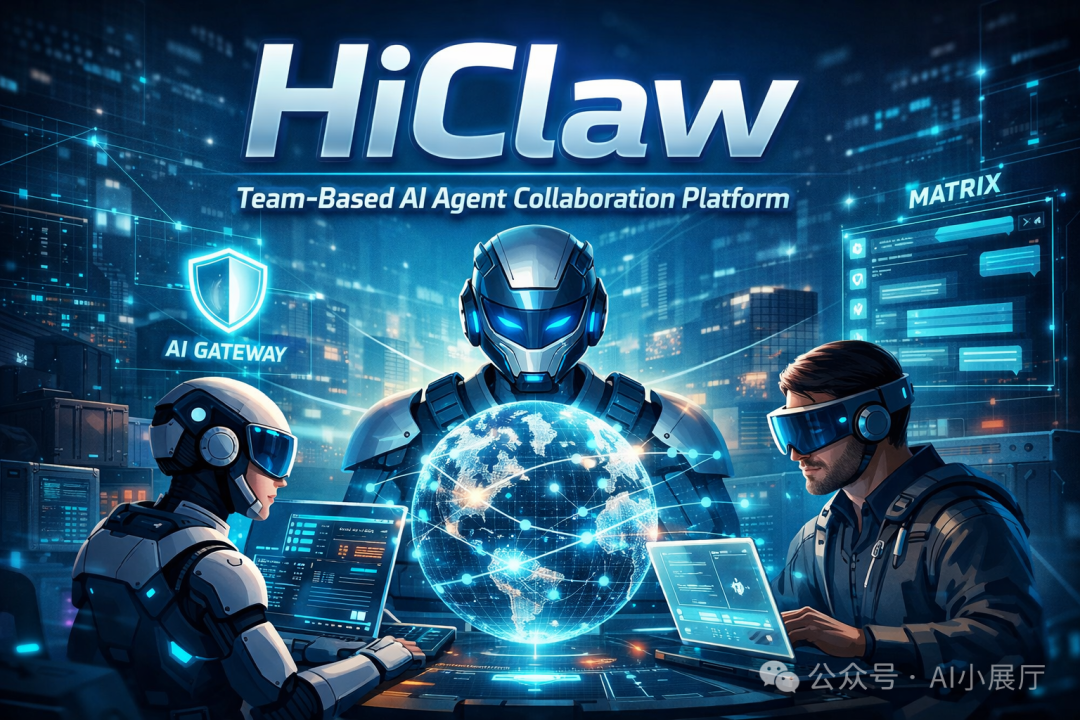 HiClaw 团队AI代理协作平台概念图
