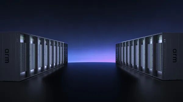 并排陈列的ARM品牌服务器机柜