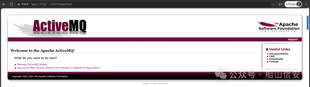Apache ActiveMQ欢迎页面