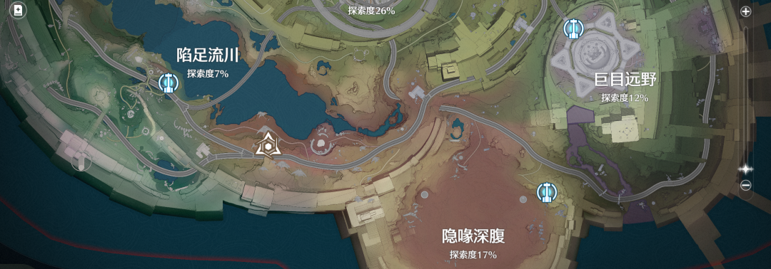 游戏地图界面，显示以巴德尔骨肉命名的区域探索度