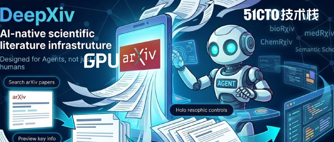 DeepXiv AI-native科学文献基础设施概念图