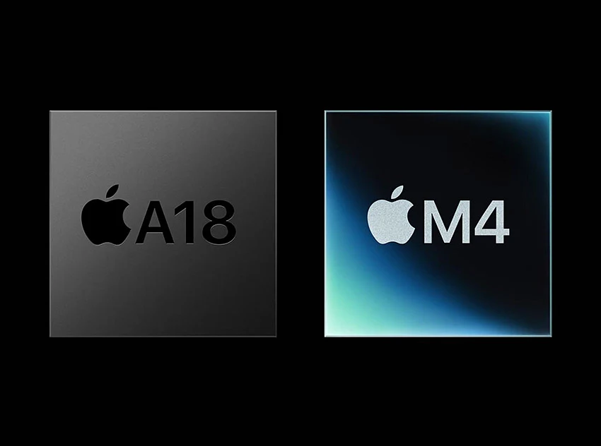 A18与M4芯片对比示意图