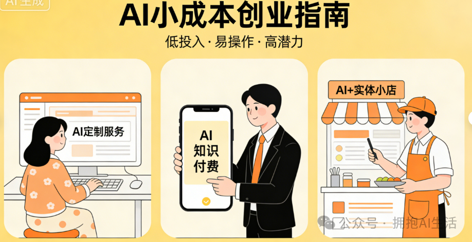 AI小成本创业的三种模式