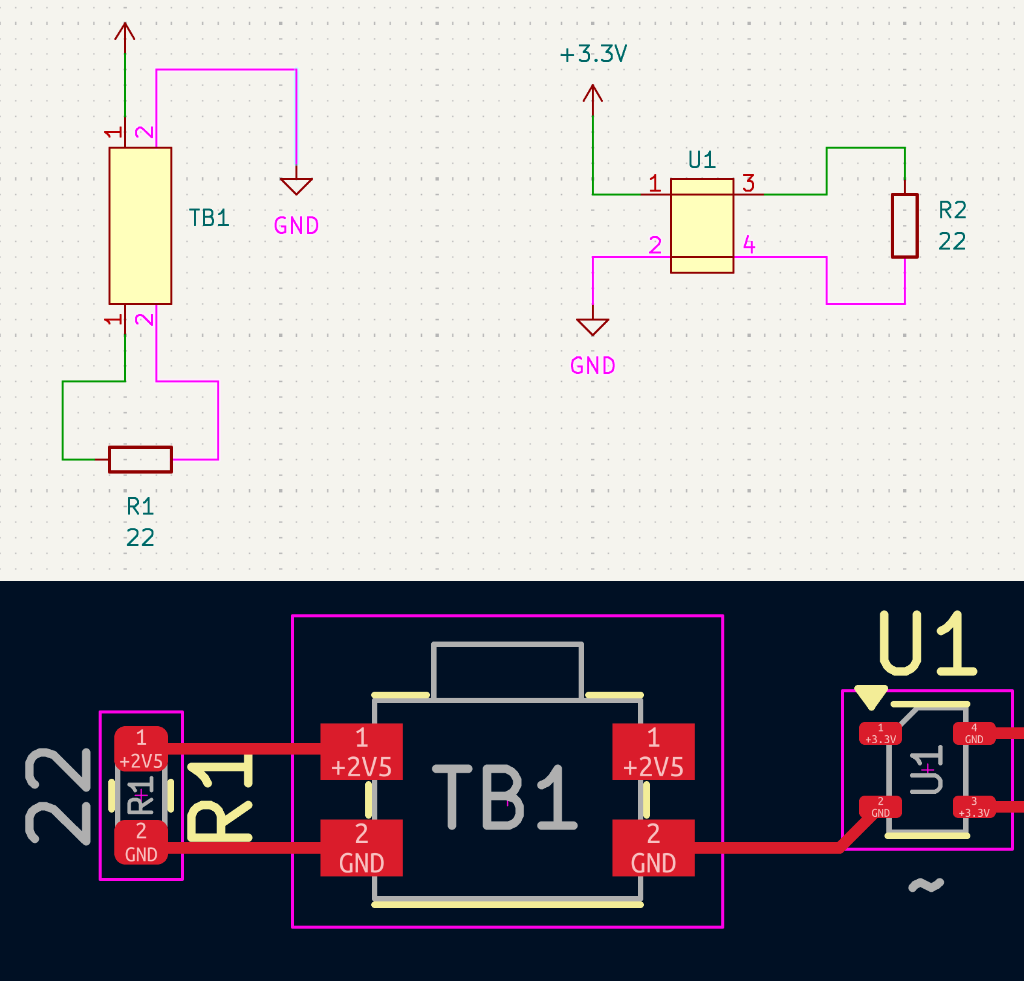 芯片引脚与电源连接示意图
