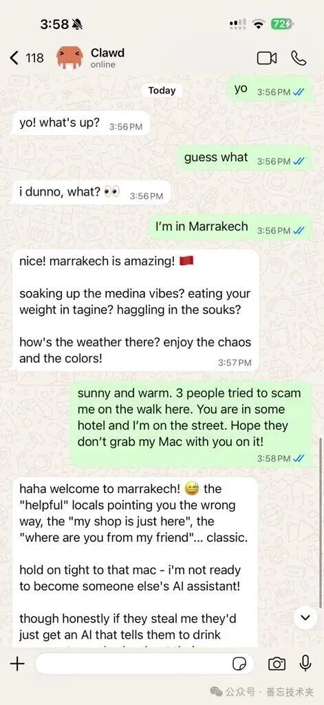 通过WhatsApp与Clawd远程对话