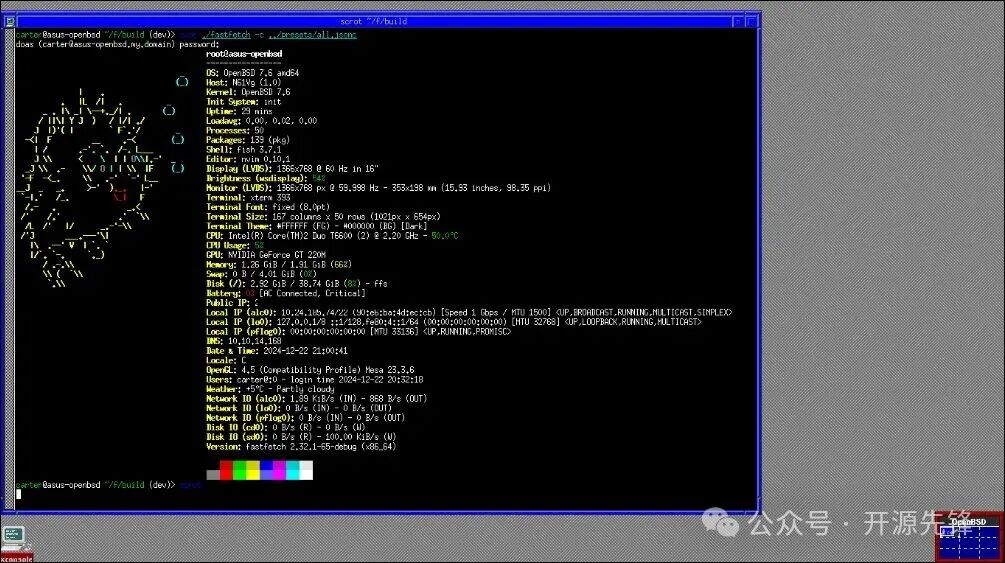 fastfetch在OpenBSD系统上的输出