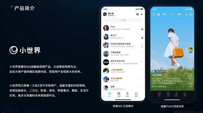 QQ小世界产品介绍页面