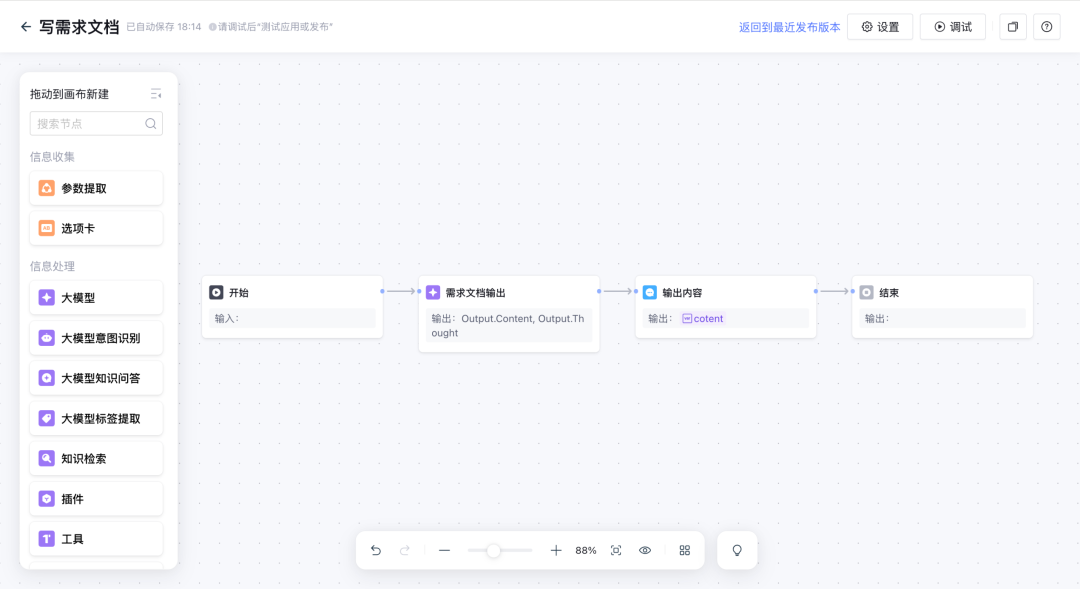 “写需求文档”工作流的可视化流程图