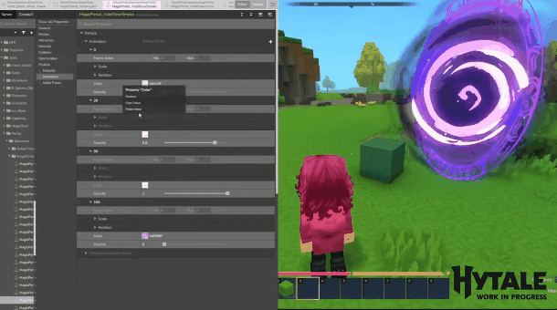 《Hytale》内实时脚本编辑界面演示