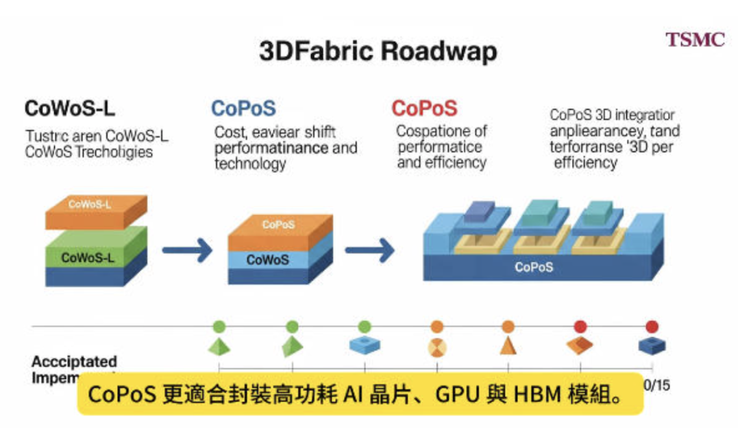 台积电3DFabric技术路线图：从CoWoS-L到CoPoS 3D集成