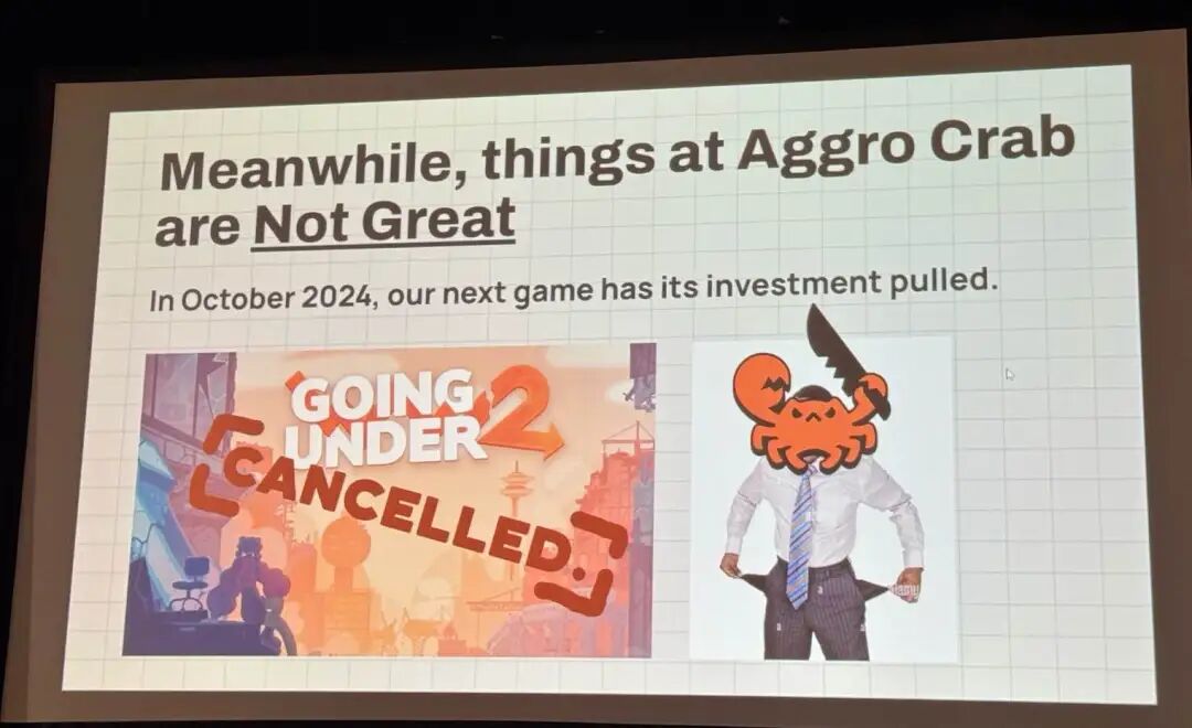 展示《GOING UNDER 2》被取消的幻灯片