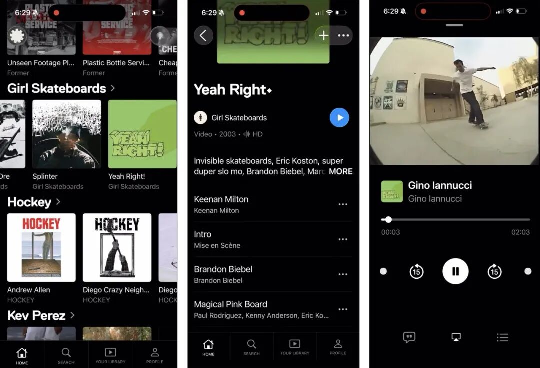 Girl 滑板品牌影片页面