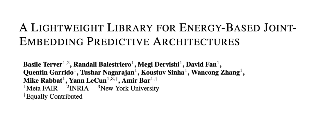 EB-JEPA 论文封面