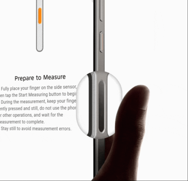 手机健康测量功能界面演示