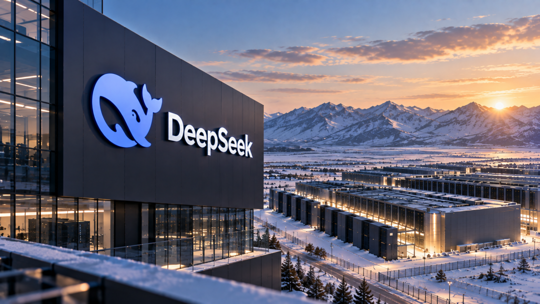 DeepSeek 数据中心园区冬季外景