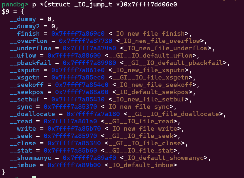 打印vtable结构，显示其中各个函数指针的值
