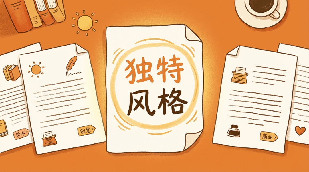 关于写作风格的创意插画