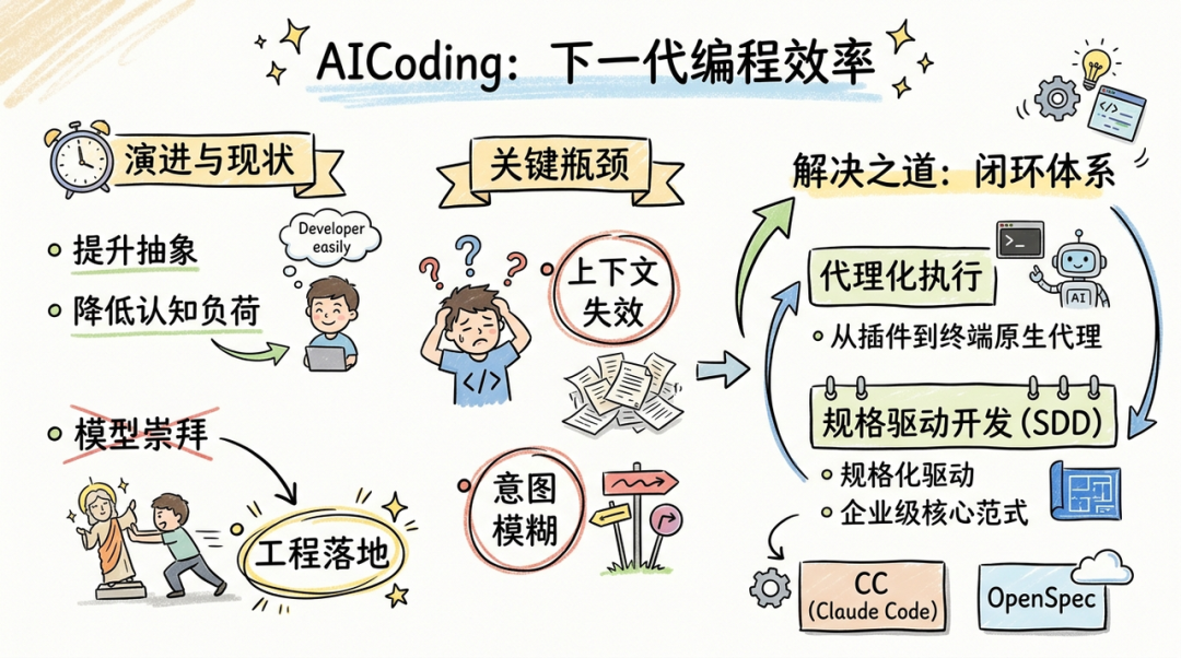 AICoding演进思维导图：从现状、瓶颈到解决方案