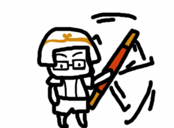 挥舞棍棒应对变更的卡通人物