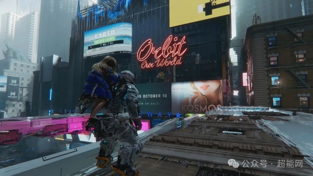 普通光追，高楼墙体反射模糊