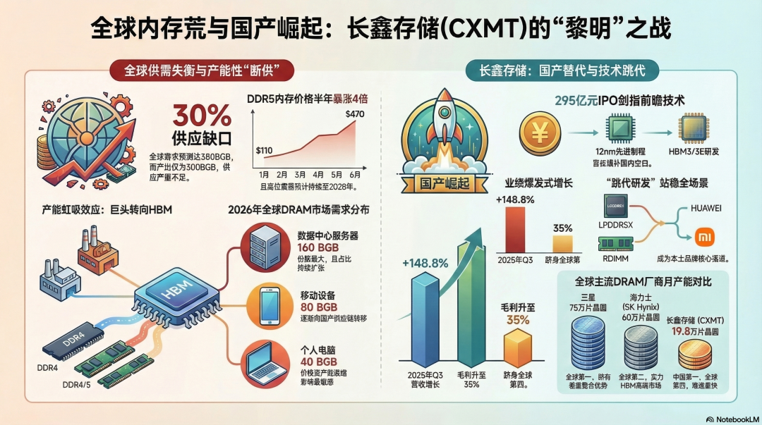长鑫存储全球市场地位与技术规划资讯图