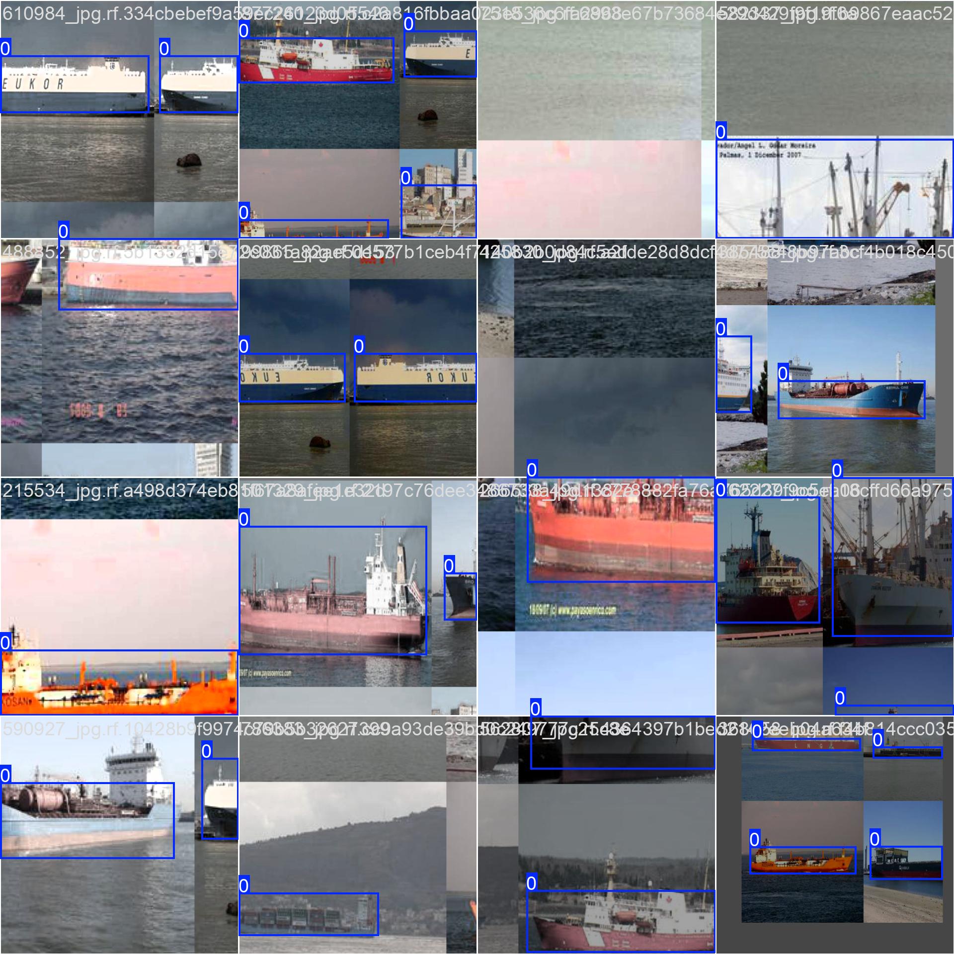 多张船舶检测图像
