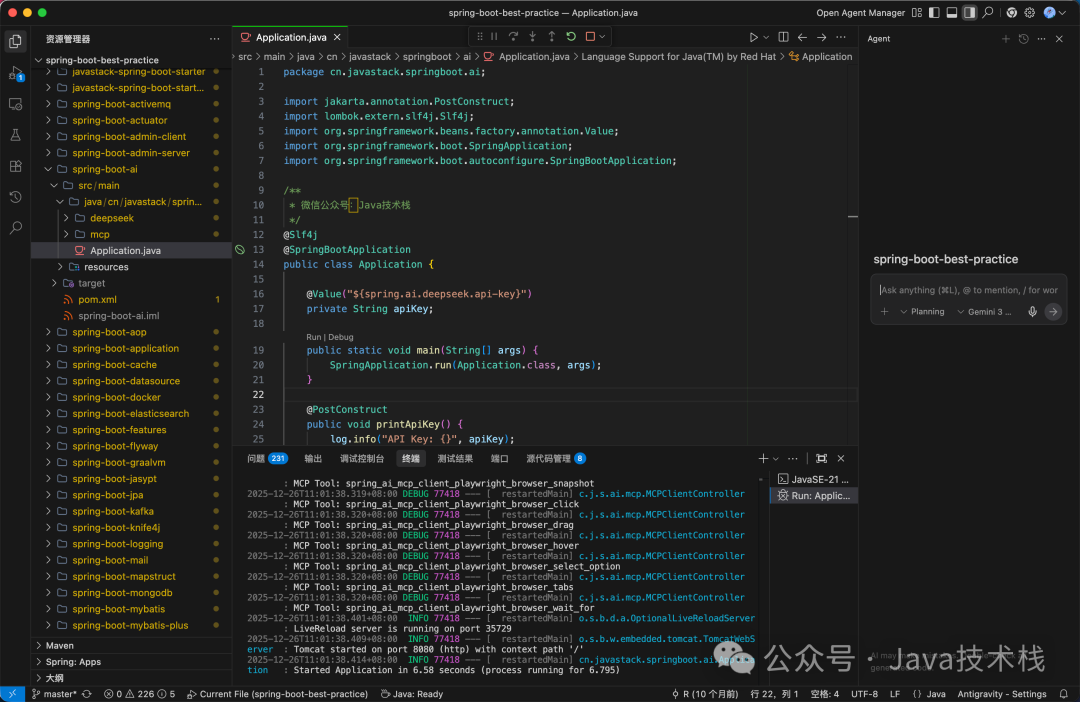 IntelliJ IDEA中的Spring Boot项目代码截图