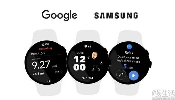 Google与Samsung合作的Wear OS界面示意