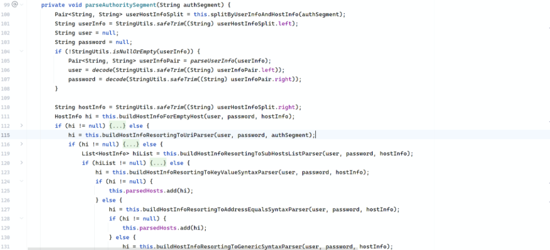parseAuthoritySegment 方法