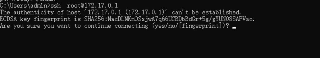 通过建立的隧道SSH连接内网宿主机