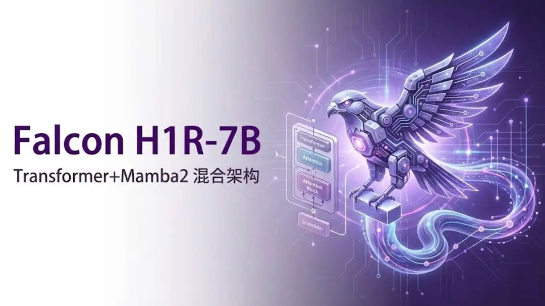 Falcon H1R-7B Transformer Mamba2混合架构示意图