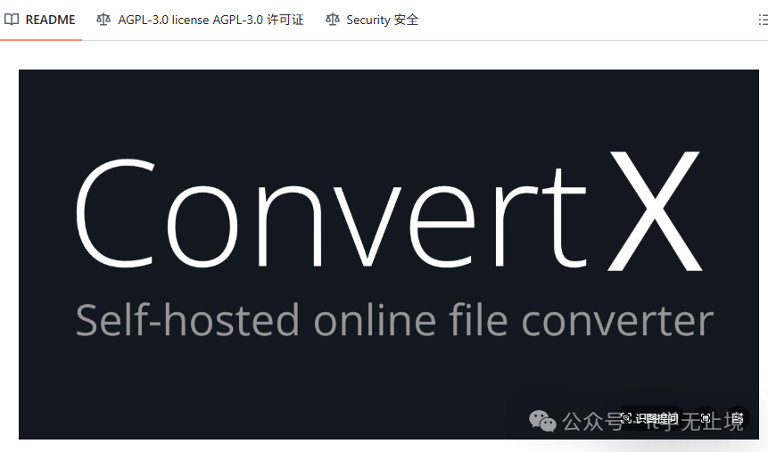ConvertX自托管文件转换工具界面截图