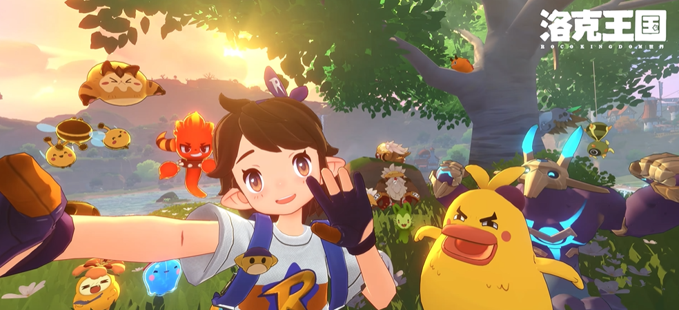 洛克王国宣传图与精灵角色